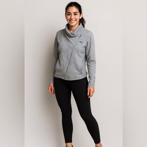 PUMA Women’s Asymmetrical Zip Funnel-Neck Jacket (Size M)